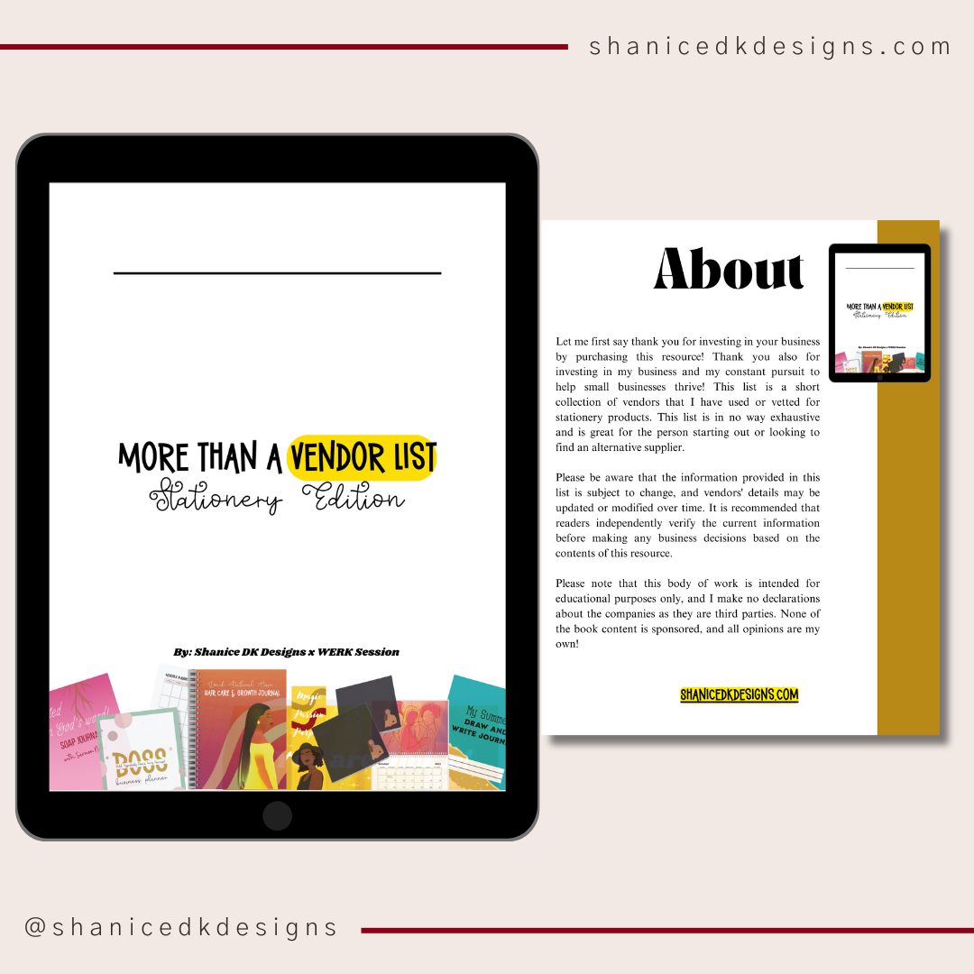 More Than a VENDOR List – Stationery Vendor List E-book