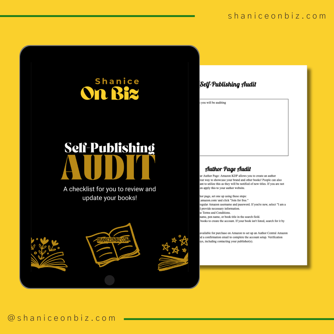 Self-Publishing Audit - DIY Checklist